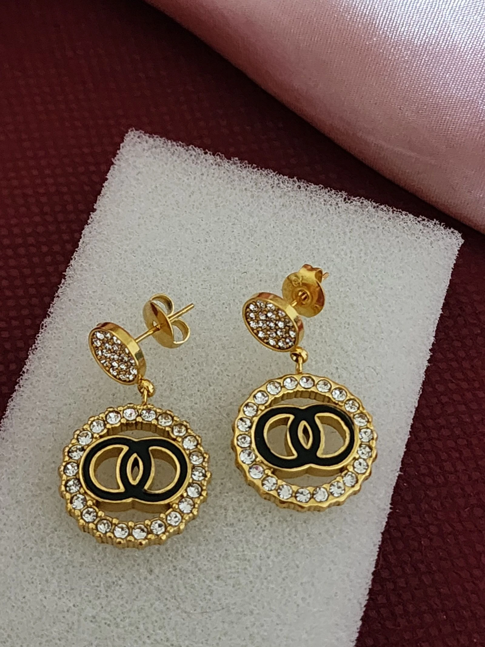 Pendientes dorados acero inoxidable  – photo 2